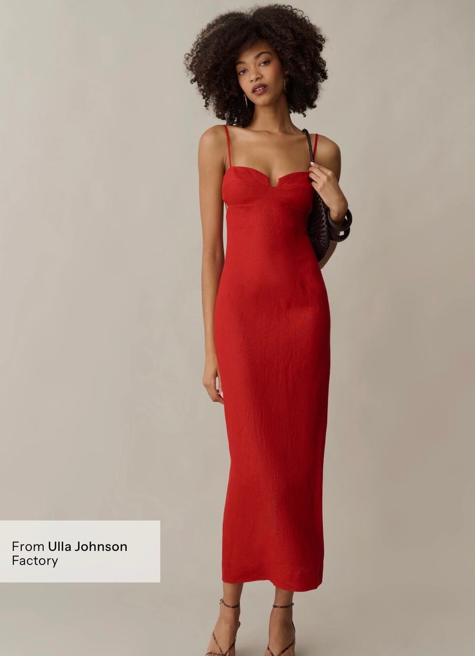 New O.P.T Indy linen red midi dress $222 size 0
